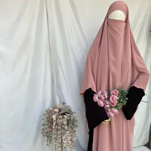 Long pink khimar