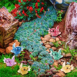 10/30Pcs Mini Resin Luminous Axolotl Glow in The Dark Tiny Figures Luminous Mini Fairy Garden DIY Birthday Party Ornament Accessories Charms Party Favors Figurines Decorations