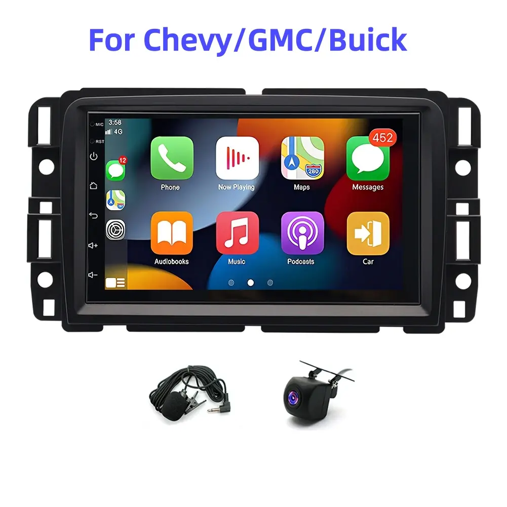 Android 14 Car Stereo Radio for GMC Acadia Chevrolet Traverse Buick Enclave 2013-2017, 7" HD Screen Car Radio Stereo with CarPlay Android Auto GPS 2+32G Navi SWC FM DSP Bluetooth Camera Mic