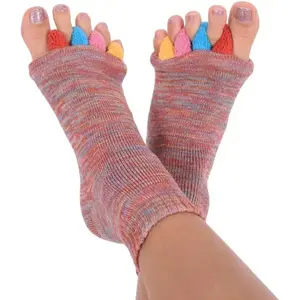 Unisex Yoga Five-Finger Socks, Sports Socks, Sweat Absorbent Socks, Sweat-Absorbing Anti-Chafe Compression Socks, Fun Christmas Gift Idea, One Pair, Breathable Compression Socks
