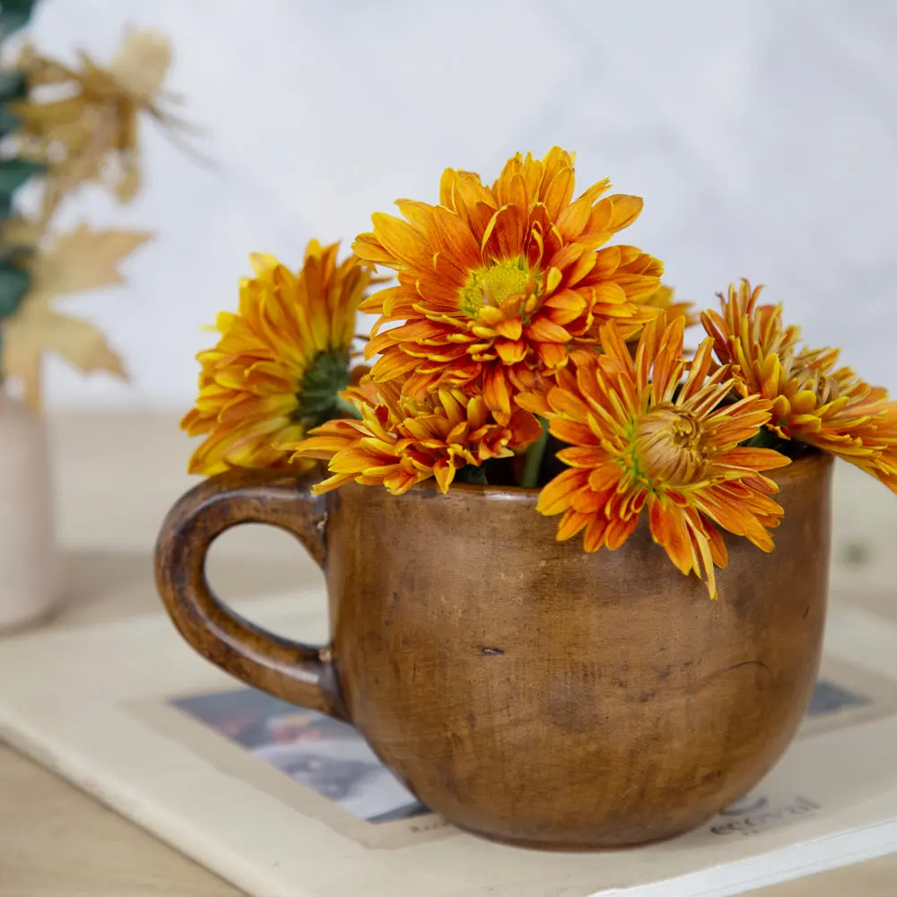 Handmade Natural Clay Pottery Ceramic Coffee Cup - Decorative Tierra Kitchenware Drinkware for Ceramic Collectors, Unique Pieces, One-Of-A-Kind Pieces