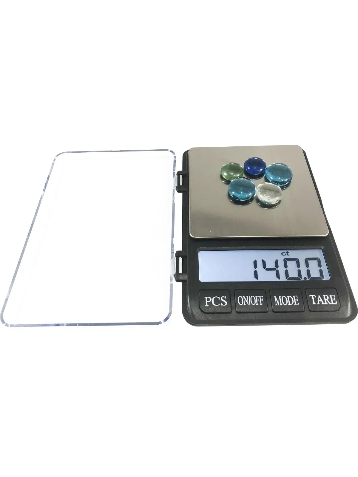 Optima Home Scales NI-602 Nitro Pocket Weight Scale with Large Display & Tray, Black & Silver - 600 x 0.01 g