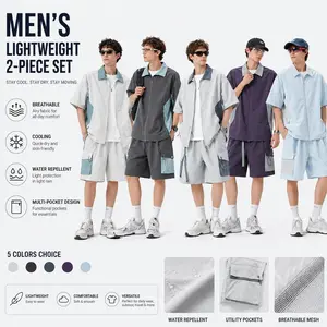 Cooling Ice Silk 2-Piece Set – Lightweight Athletic Top and Bottoms for Hot Days