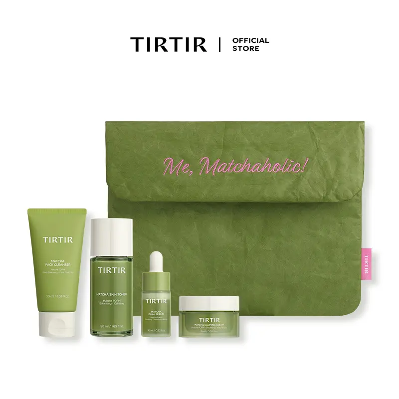 [TIRTIR Official] Me, Matchaholic Set (Mini Set + Pouch) | Limited Edition