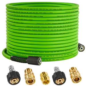 PWACCS Pressure Washer Hose for Power Washer – 3600 PSI Kink Resistant Pressure Washing Extension Hose 50 FT x 1/4" – Universal Electric Power Wash Hose for Replacement – Compatible with M22 Fittings