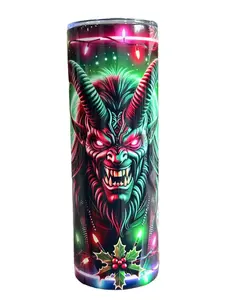Krampus Christmas - 20oz oz 20 oz. 20oz. - Skinny Straight Sublimation Tumbler - Amy's Tumbler Junkies - Your Favorite Tumbler Shop! skinny straight