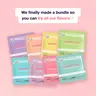 SWEETUMS Flavored Wipes Sample Pack pH Balanced 24 Individually Wrapped Scented Gynecologist Tested Dermatologist Tested - Feminine Hygiene Products Mint Soft Soft Strawberry Cinnamon Bun Mango Sweet Mint Grape Pina Colada Passion Fruit Honey Lavender