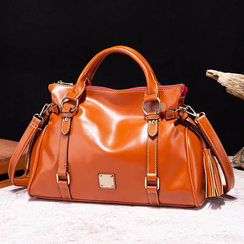 Women's Retro Soft-Feel PU Leather Handbag - Elegant Carry-All, High-Quality Commuter Bag with Handheld, Over-the-Shoulder, Crossbody Options | Bag Women's Handbags, Carry-All Women's Handbags