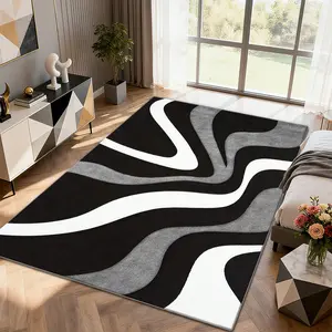 Soft and comfortable printed carpet, home decorative carpet, large living room carpet, sofa cushion, entrance mat, coffee table mat, bedroom carpet, bedside rug, Geometric Pattern Rug, suitable for various scenarios such as shopping malls, cafes