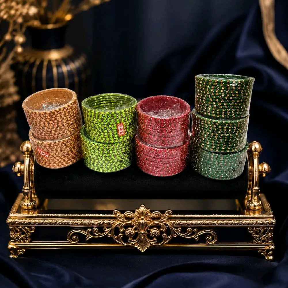 Exclusive Sweetheart Glass Bangles in Assorted colors (2.4-2.10)