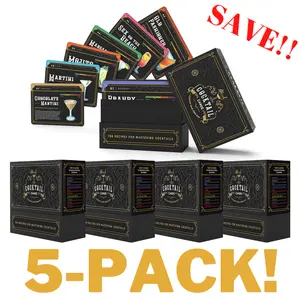5-Pack Gift Set Bartender Drink Flashcards