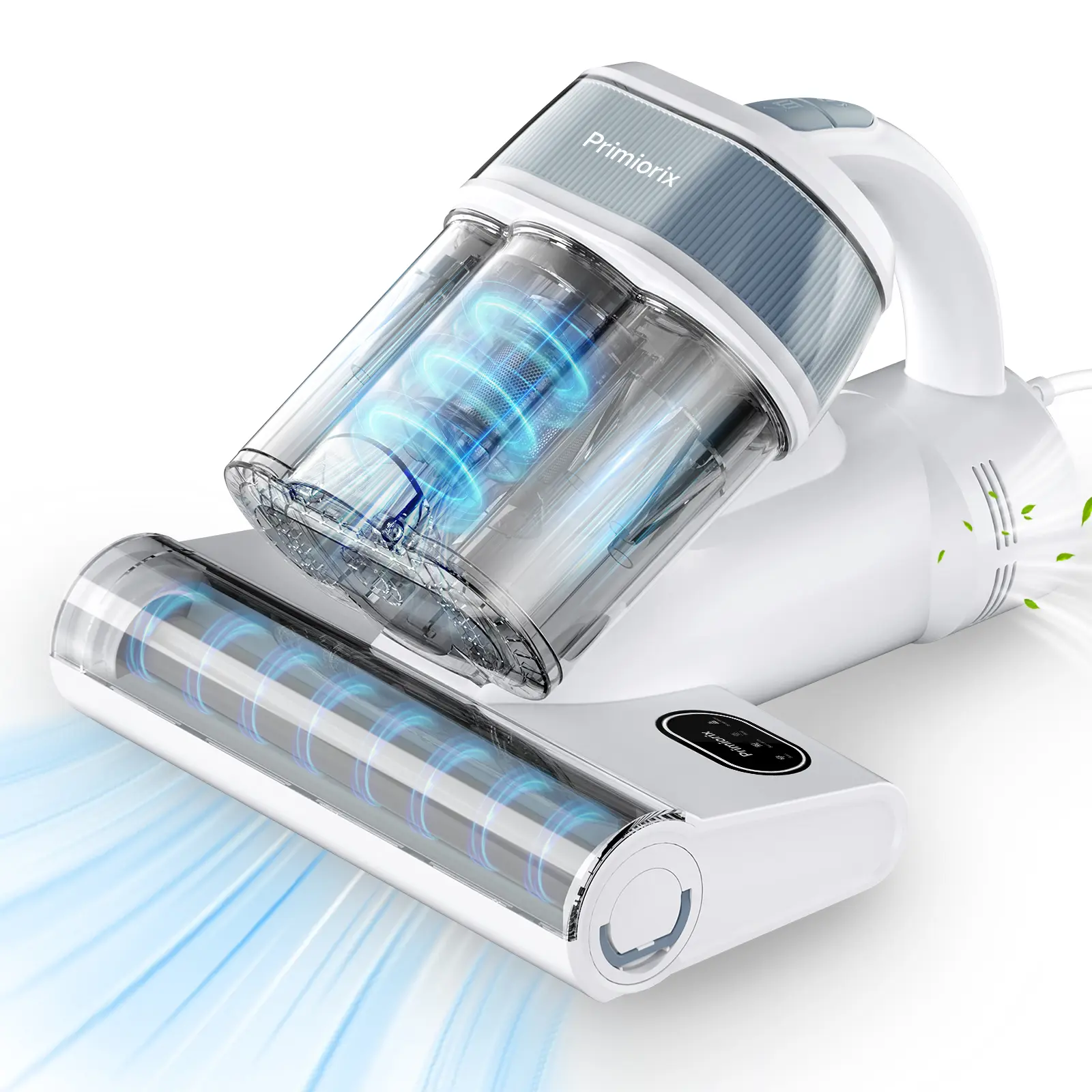 UV-C Anti-Dust Mite Mattress Vacuum Cleaner - 16KPa Suction, Hot Air Drying, 5-Stage Filtration, Anti-Tangle Brush, 4.2 lb Household Vacuum for Mattresses, Baby Cribs, Sofas