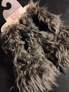 Lazy One Brown Chewy Big Foot Paw Slippers Giant Cozy Comfy House Shoes Kids to Adult