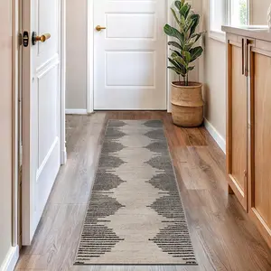 Bohemian Vintage Striped Carpet, Modern Luxury Rug, Pet Friendly Non-Slip Mat, Soft Plush Foot Pad, Indoor Use, Boho Runner Rug, Boho Area Rug