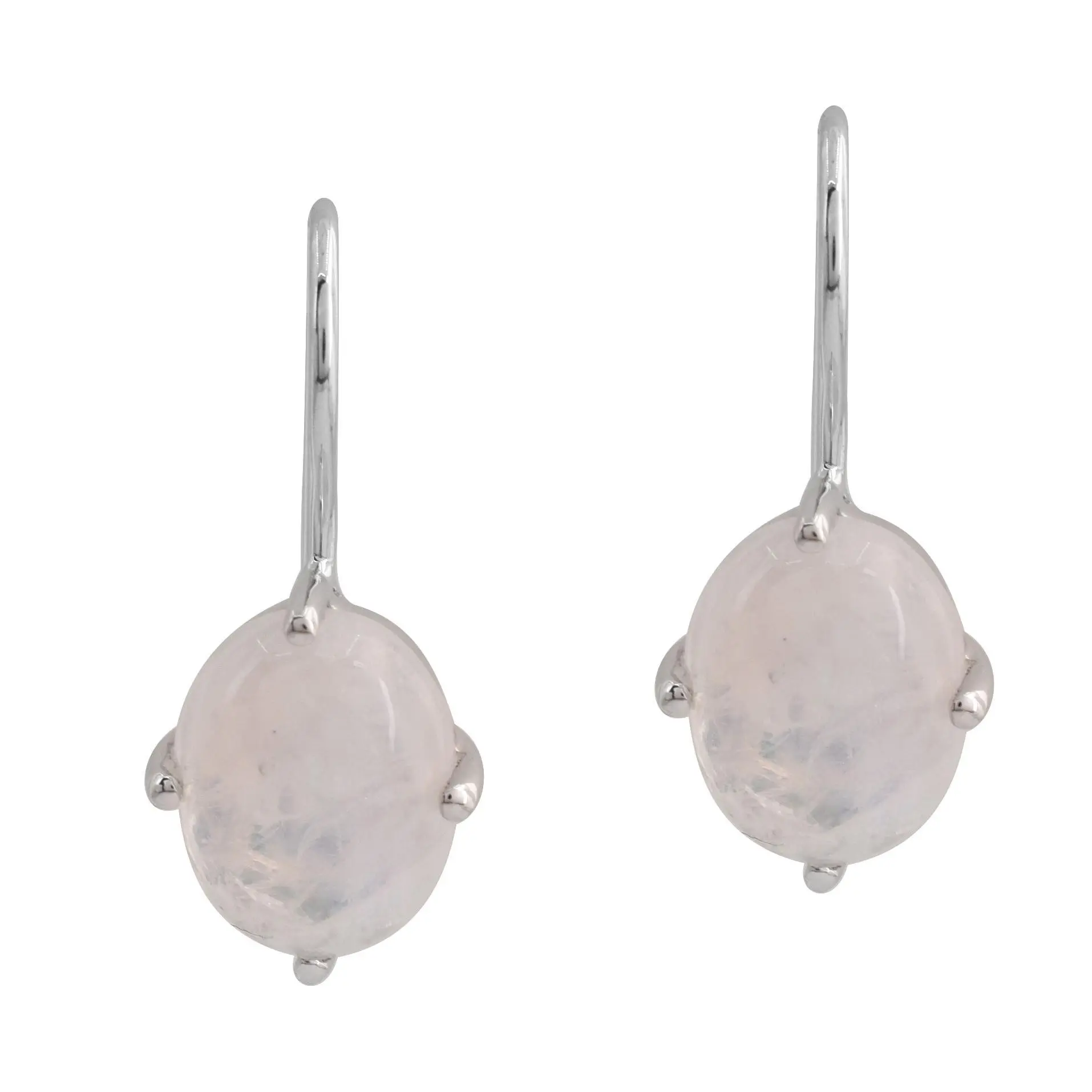 Affinity Gems Rainbow Moonstone Drop Earrings, Sterling
