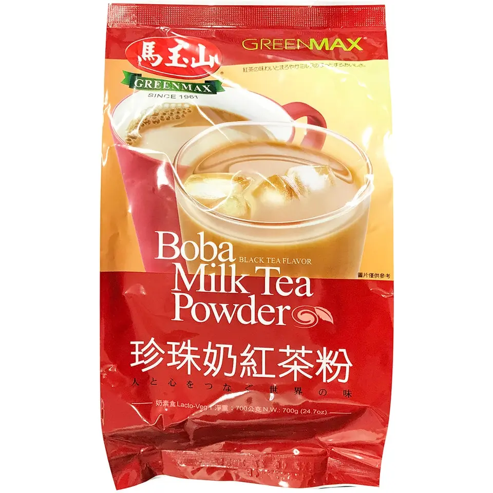GREENMAX Creamy Blend Boba Flavoring Powder Mix - Traditional Black Tea Base, Real Milk Tea Profile, Smooth Texture, 24.7oz Ambient Temp Value Size Beverage Powdered Drink Mix