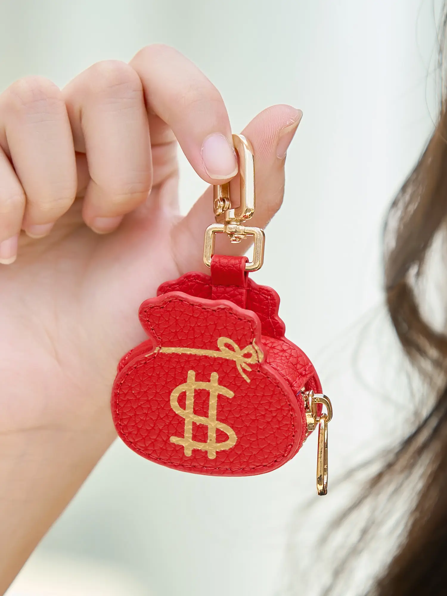 Handmade high-quality bag pendant, red money bag keychain, bag charm keychain, Keychain For Bags, Key Chain Cute, wallet pendant, bag pendant accessories, perfect gift for handbag enthusiasts, ideal gift for friends and family