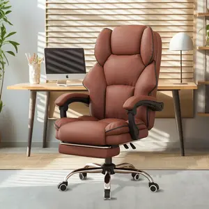 【Spring Glow Up】Big and Tall Office Chair PU Leather Comfortable Computer Gaming Chairs Adjustable Height Desk Chair High Back Reclining Executive Work Chair with Rolling Wheels Ergonomic Lumbar Support