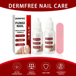 [BUY 1 GET 1 FREE] DERMFREE 0.5oz Triple Action Toenail Care Liquid – Gentle Daily Care for Discolored, Brittle & Uneven-Toenails