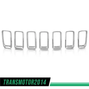 7PCS Fit For Jeep Compass 2011-2017 68109865AA Chrome Grille Trim Molding Insert G-PLUS