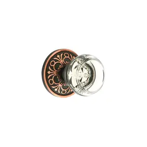 Emtek 8106GT Passage , Lancaster Rosette , Georgetown Crystal Knob