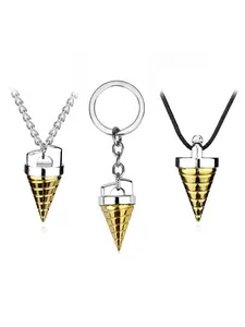 Anime Peripheral Tenno Series Tenno Shiki Lotus Eye Cone Necklace Pendant Car Bag Keychain Charm, Keychain For Bags, Casual Alloy Accessory, Keychain Jewelry, Keychain Accessories