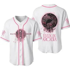 Sleep Token Moon Design Baseball Jersey – Unisex Rock Band Shirt