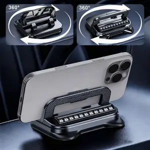 LPKEP Car Phone Holder 360 Degree Rotation, Suitable for car Navigation in-car Dashboard, Horizontal and Vertical Screen Adjustment Angle, Suction Cup Fixed Non-Slip Mobile Phone Holder Suitable for iPhone and Samsung, Google, Android