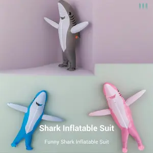 Cartoon Inflatable Costume Suit, 1 Count Outdoor Activity Costume with Fan, Holiday Party Game Props, Halloween Costume Performance Costume, Party Supplies, Clothes