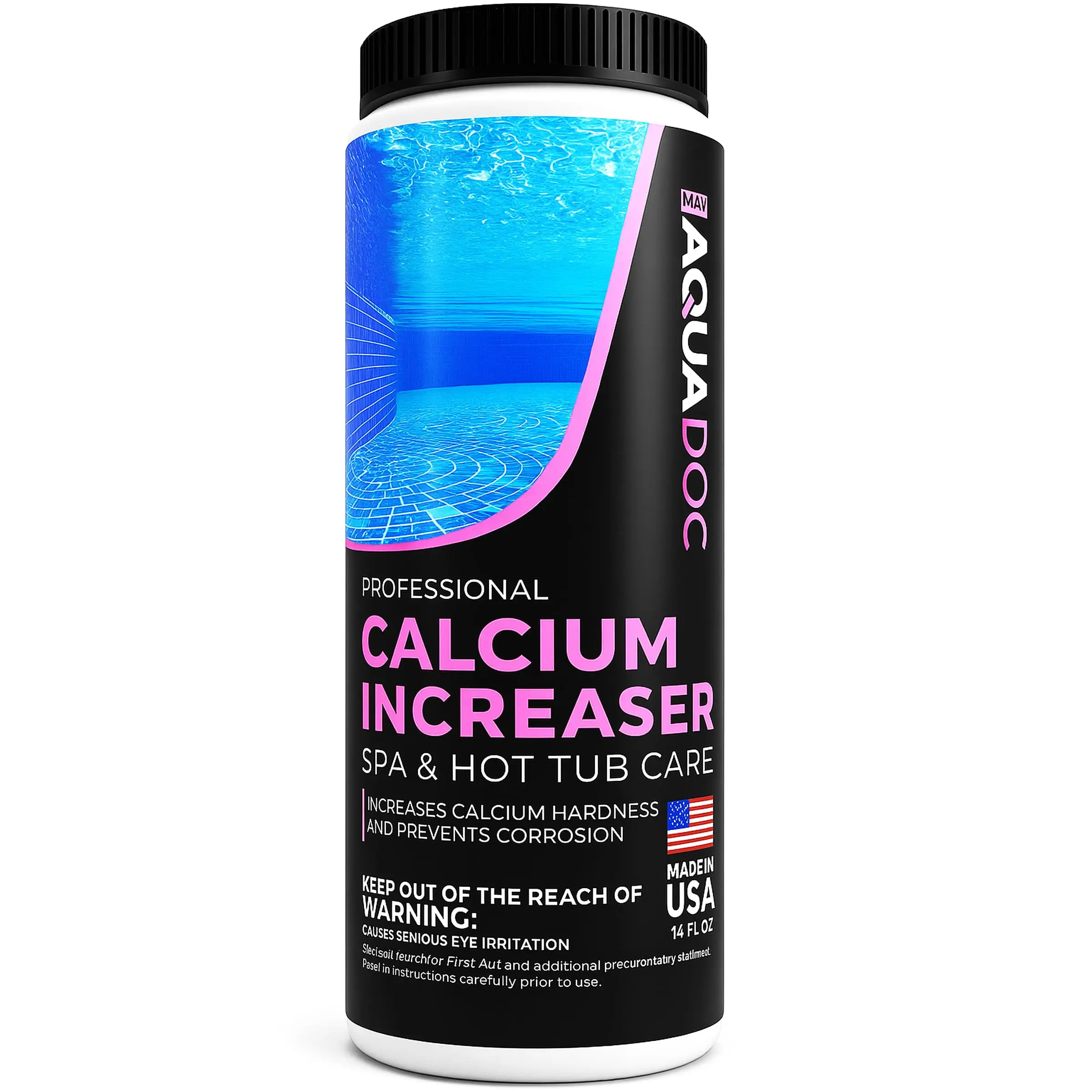 AquaDoc Calcium Hardness Increaser - 1 oz Cost-Effective Fish & Aquatic Water Treatment for Spas & Hot Tubs, Raises Hardness Level, Boosts Clarity, Prevents Etch, Supports Balance, Enhances Durability