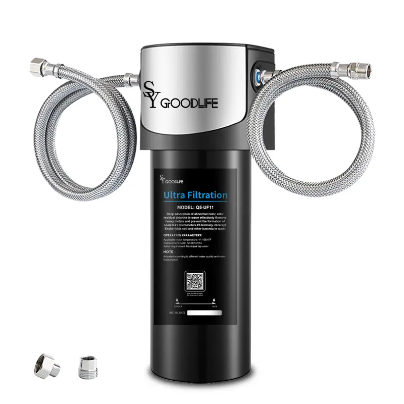 SYGOODLIFE Q5-UF11 Under Sink Water Filter System, 10000 Gal High Capacity, 12-Month Lifespan, NSF/ANSI 42&53 Certified, Reduces Lead Chlorine Heavy Metals, Multi-Color Option Kitchen Drinking Water Filtration Device