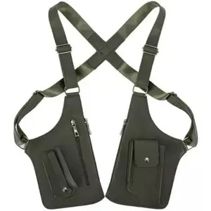 Underarm Anti-Theft Bag Hidden Shoulder Holster Double Storage Pouch with Adjustable Straps for Phone Wallet Pocket