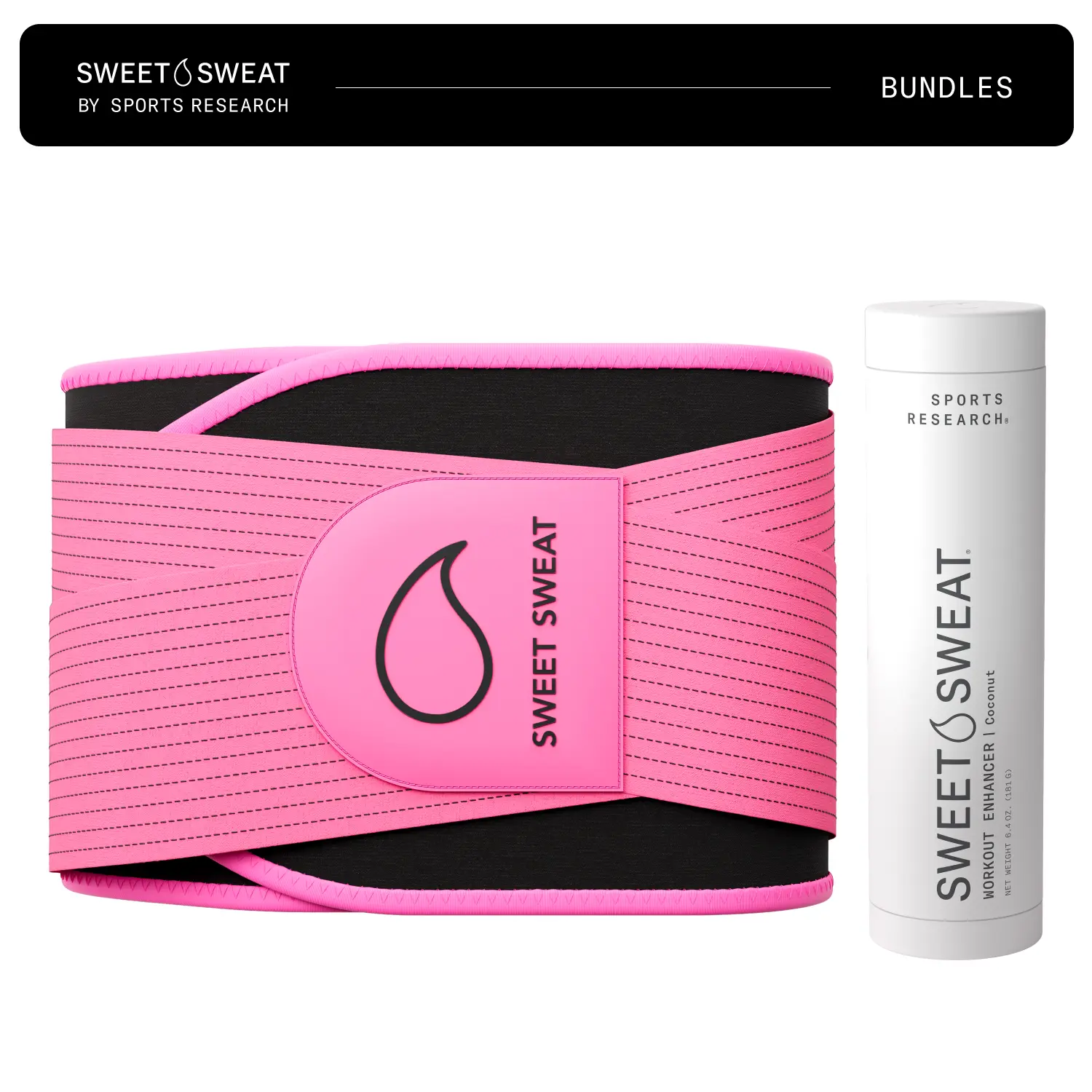 Sweet Sweat Gel Coconut (6.4oz) + Pro Series Waist Trimmer Bundle