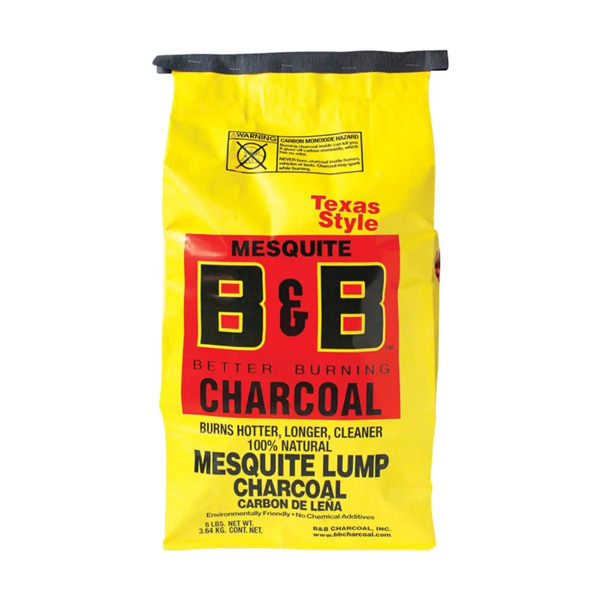 B&B Organic Mesquite Lump Charcoal for Barbecuing - 8 lbs