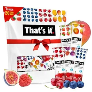 Fruit Bars Variety Pack (20 Pack) | 100% Natural Fruit Snacks, Gluten-Free, Vegan & Low Carb | Healthy Snack Bars – Strawberry, Mango, Blueberry, Cherry & Fig
