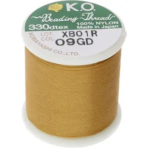 KO Nylon Beading Thread,  Color,  Pre-Waxed  Nylon, 330TEX, Tangle Resistant Knotting Cords, 50m /55 yds Spool, Use for Seed Bead Projects, Loom Work & Bead Weaving