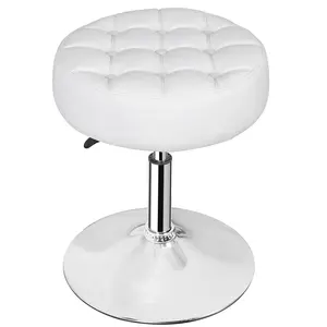 New Choice Deal Modern Swivel Makeup Stool with Adjustable Height - Big Size Round Vanity Chair for Bedroom, Dressing Room