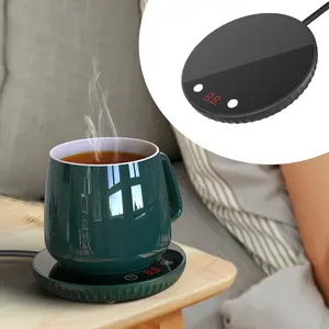 Electric Smart Thermostat Steel Coffee Cup Warmer, Glass Cup Mug Heater for Office & Home Use, Kitchen Tableware Coaster Accessory
