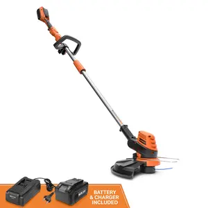 LawnMaster CLGT2412S 24V 12" Cordless String Trimmer Weed Eater 2.0AH Battery & Charger Included