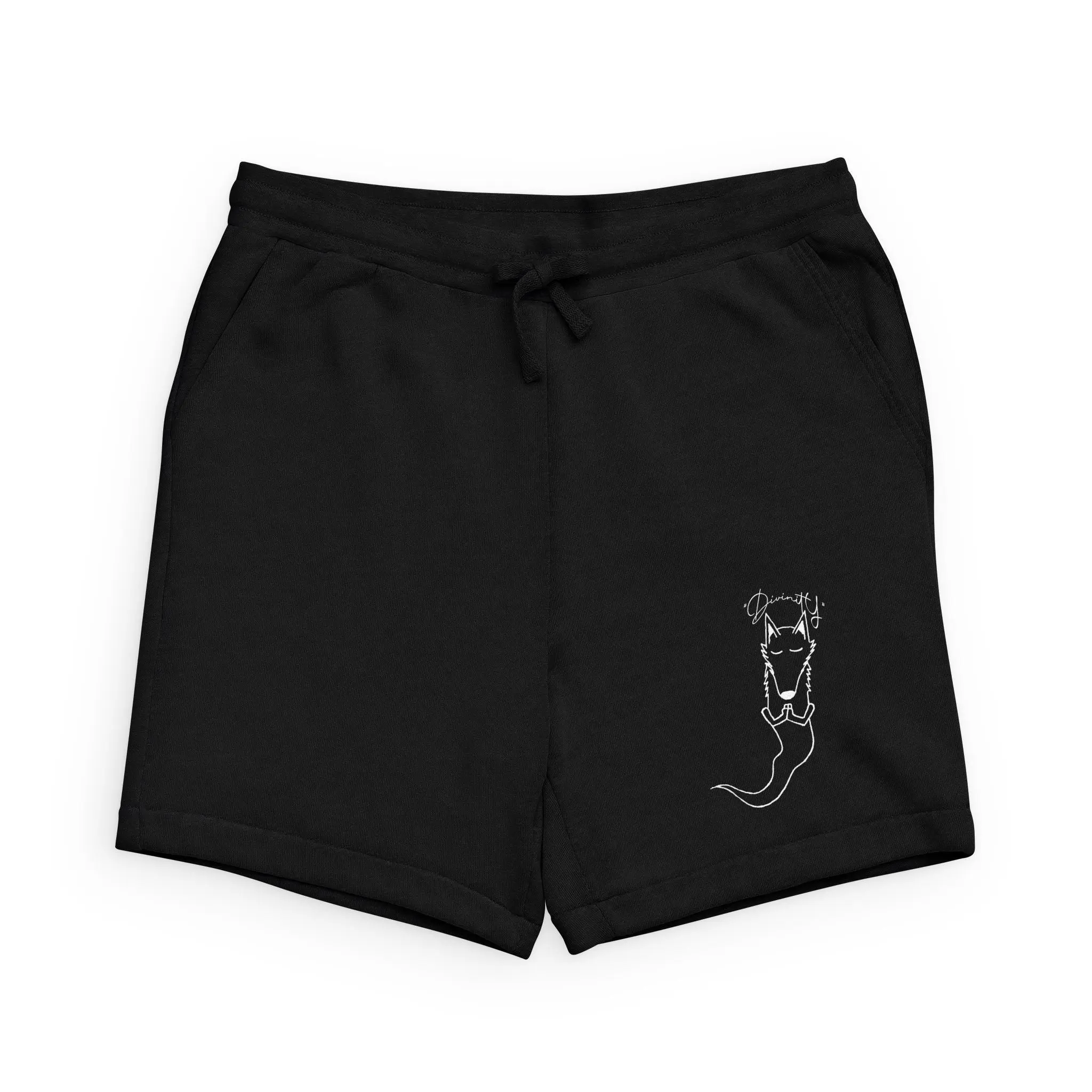 "Divinity" dog gym Sweatshorts - Cozy Black Lounge Shorts for Dog Lovers and gym bros