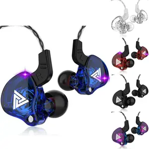 AK6 HiFi Wired Earbuds with Mic Universal 3.5mm In-Ear Sports Headphones for Gaming Music Running Low Bass 1.2m Cable Noise Cancellation HiFi Sound stereo monitor