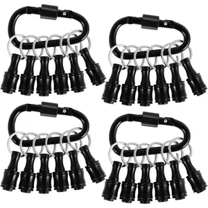 24 count 1/4inch Hex Shaft  Bit Holder Portable Extension Bar  Screw Adapter  Alloy Drill Extension Bit Holder with 2 Carabiner for Screw Driver