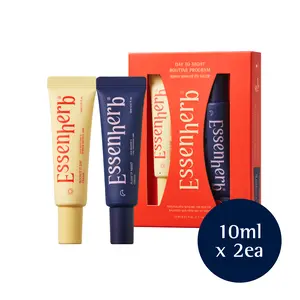 Essenherb Day to Night Routine Program, Travel Size Set Deep Hydration Day cream with Tocopherol(0.34fl oz)+Anti Wrinkle Night Cream with Retinol & Collagen(0.34fl oz), Vegan, Korean Skin Care