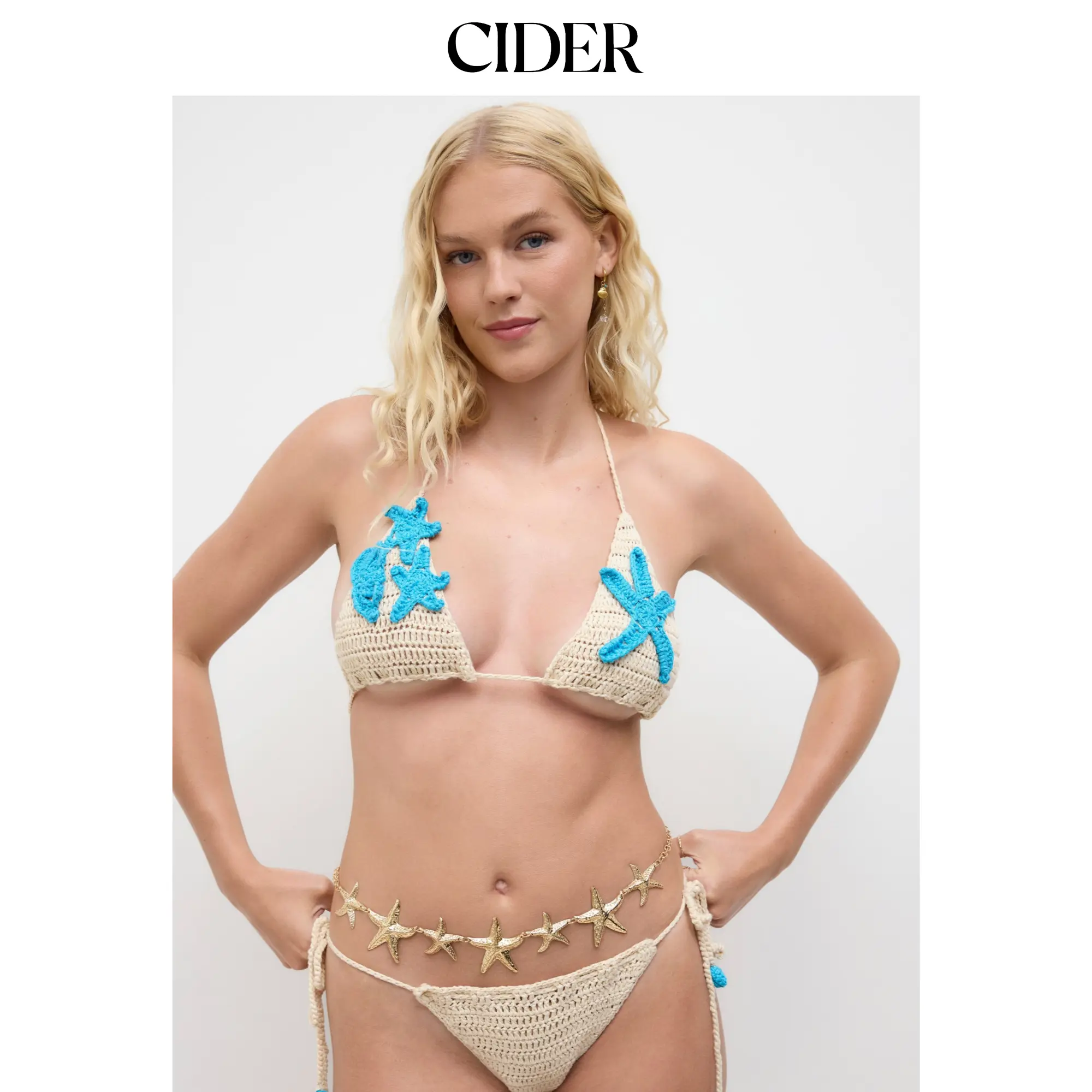 Cider Women's Cotton Casual Bikini, Female Swim Beachwear for Women, Resort Sports & Outdoor Swimwear