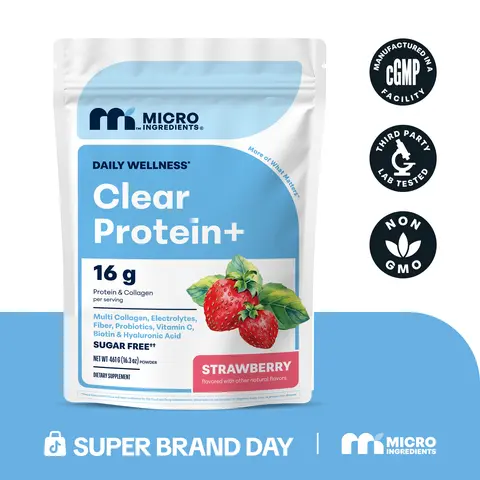 Micro Ingredients Clear Protein+ Powder 461g (Strawberry Flavor)