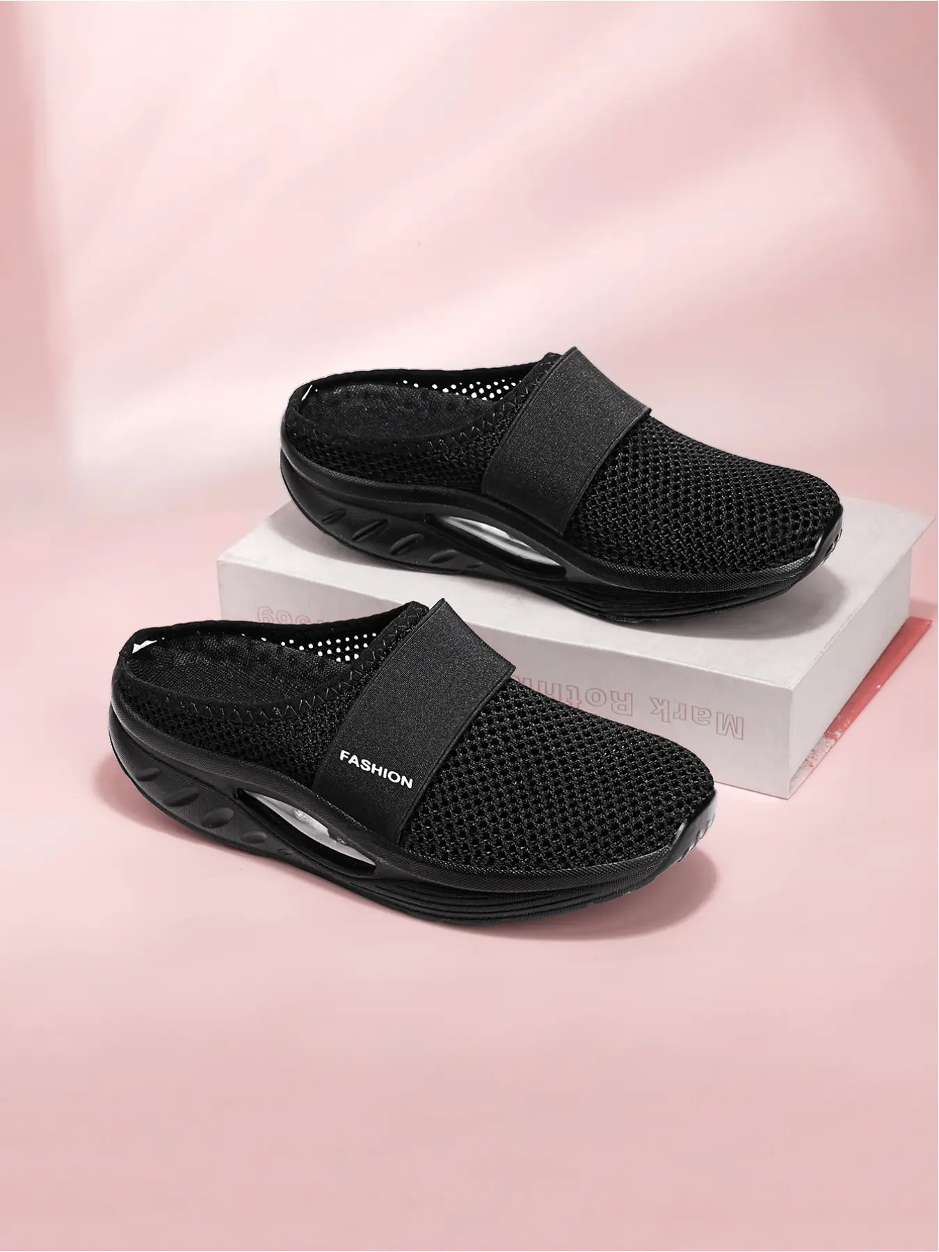 Ladies' Casual Comfort Footwear - Breathable Slip-On Training Sneakers Lightweight Running Sports Slides & Walking Shoes Mesh Shoes Flats