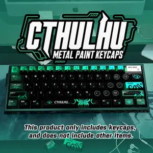 Cthulhu Pearlescent Finish PBT Keycaps, Pearlescent Metal Paint, 5-Sided Sublimation, Enhances Aesthetic, Sleek Look, Compatible with Magnetic Switch Mechanical Keyboards, Keyboard Accessory for Gaming Items gaming keyboard