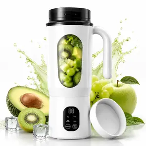 Portable Blender 12-Blades Portable Juicer for Smoothies, 20oz Rechargeable Personal Blenders with Handle & Extra Lid, USB-C Mini Blender Cup for Travel, Office, Gym, BPA-Free