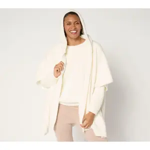 Barefoot Dreams CozyChic Hooded Cardi Wrap