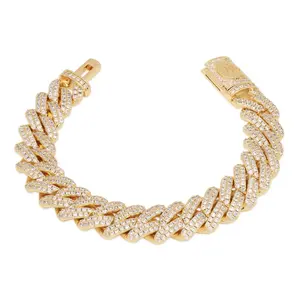 12mm Iced Diamond Cut Miami Cuban Link Bracelet 12mm Iced Diamond Cut Miami Cuban Link Bracelet